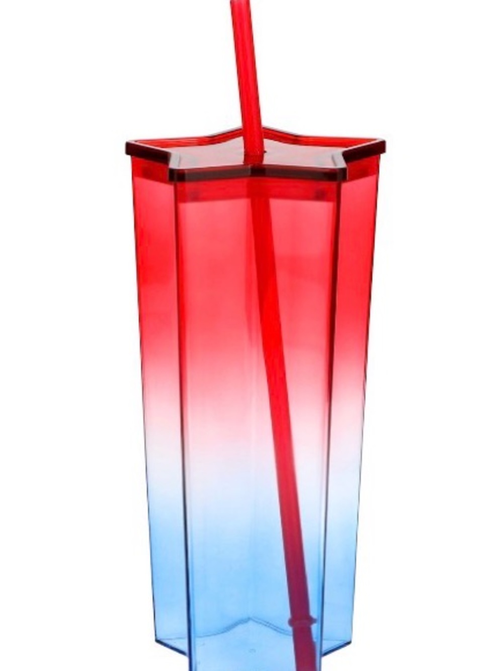 Red to Blue Ombre Star Tumbler with Straw - Home Dining - Picture 2 of 3